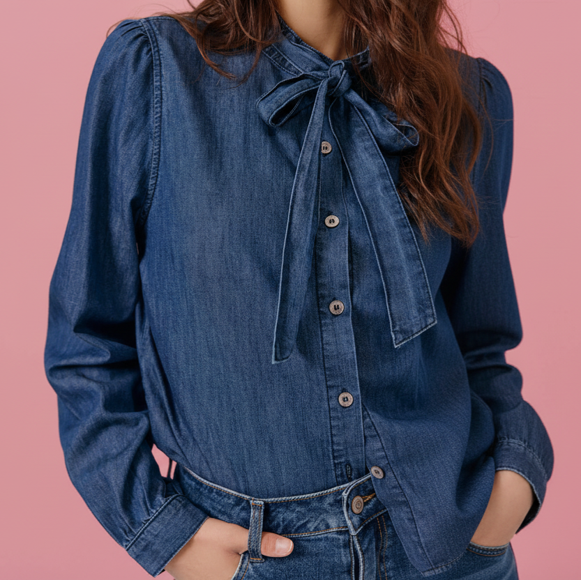 Camicia denim fiocco 🎀