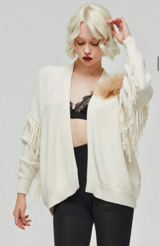 Cardigan/giacca frange