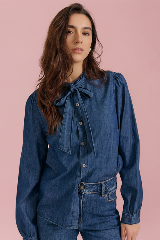 Camicia denim fiocco 🎀