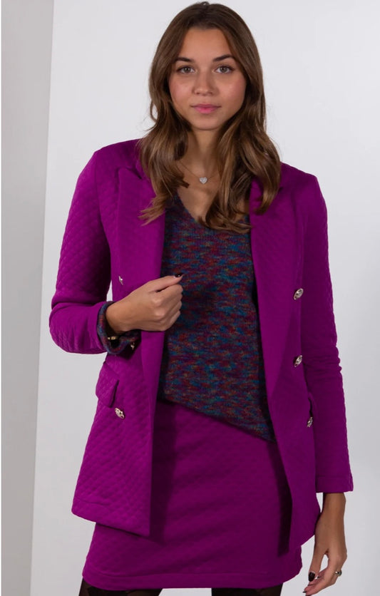 Blazer doppiopetto Magenta